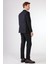 Koyu Lacivert Armürlü Slim Fit Casual Takım Elbise 5