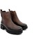 1950811K Kadın Hakiki Deri Kalın Taban Fermuarlı Kısa Bot 4