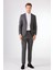 Koyu Gri Mono Yaka Slim Fit Casual Takım Elbise 1