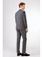 Koyu Gri Mono Yaka Slim Fit Casual Takım Elbise 3