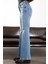 Açık Mavi Yüksek Bel Flare Jean 503 5