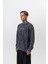 Erkek Divided Baskılı Yıkamalı Bisiklet Yaka Oversize Sweatshirt Siyah 3