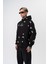 Erkek Far From Basic Baskılı Kapüşonlu Oversize Hoodie Siyah 2