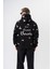 Erkek Far From Basic Baskılı Kapüşonlu Oversize Hoodie Siyah 3