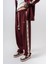 Erkek Respire Şerit Detaylı Kışlık Doubleface Baggy Eşofman Altı Bordo 1