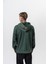 Erkek Root Deep Baskılı Yıkamalı Kapüşonlu Oversize Hoodie Yeşil 3