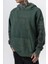 Erkek Root Deep Baskılı Yıkamalı Kapüşonlu Oversize Hoodie Yeşil 4