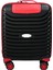 Pp Underseat Küçük Boy Siyah-Kırmızı Valiz 46X34X19 cm | 4 Tekerlek | Şifreli Kilit 2