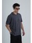 Erkek Antrasit T-Shirt Dokuma Kumaş 3