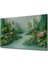 Yeşil Cennet Bahçesi Yağlı Boya Görünümlü Dekoratif Ahşap Ev/işyeri/ofis Kare Tablo 2