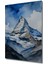 Matterhorn Dağı Sulu Boya Görünümlü Dekoratif Ahşap Ev/işyeri/ofis Kare Tablo 2