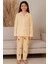 Kız Çocuk Önü Düğmeli Pijama Takımı Sarı 1