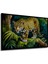 Çerçeve Görünümlü Tropikal Ormanlarda Jaguar Sulu Boya Görünümlü Dekoratif Ahşap Ofis Kare Tablo 3
