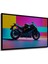 Çerçeve Görünümlü Neon Işıltılı Motosiklet Modern Sanat Dekoratif Ahşap Ev/işyeri/ofis Kare Tablo 3