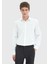 Beyaz Düz Casual Fit Dokuma Kadife Casual %100 Pamuk Gömlek 4