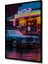 Çerçeve Görünümlü Retro Diner Rüya Otomobil Yağlı Boya Görünümlü Dekoratif Ahşap Ofis Kare Tablo 2