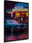 Çerçeve Görünümlü Retro Diner Rüya Otomobil Yağlı Boya Görünümlü Dekoratif Ahşap Ofis Kare Tablo 3