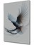 Uçan Beyaz Güvercin Sulu Boya Görünümlü Ev/işyeri/ofis Dekoratif Ahşap Kare Tablo 2