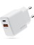 PBS136 Hızlı 1 USB 1 Pd Çıkışlı 20W Şarj Adaptörü Duvar Şarjı Beyaz 1