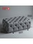 Swiss Style Puf Guarda Ayaksız Kapitoneli Dekoratif 80x40x45 cm Ayaksız Kapitoneli Dekoratif puf(Gri) 3