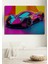 Fütüristik Neon Araba Modern Sanat Yağlı Boya Görünümlü Dekoratif Ahşap Ev/işyeri/ofis Kare Tablo 1