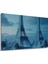 Eşsiz Mavi Eiffel Kulesi Görünümlü Dekoratif Ahşap Ev/işyeri/ofis Kare Tablo 3