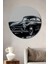 Mercedes 300SL Yağlı Boya Görünümlü Sanat Ev/işyeri/ofis Dekoratif Ahşap Yuvarlak Tablo 1