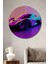 Neon Işıltılı Süper Araba Dijital Sanat Ev/işyeri/ofis/salon Ahşap Dekoratif Yuvarlak Tablo 1