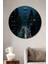Gökyüzü Delen Gökdelenler Yağlı Boya Görünümlü Dekoratif Ahşap Ev/işyeri/ofis Yuvarlak Tablo 1