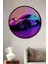 Çerçeve Görünümlü Neon Işıltılı Süper Araba Dijital Sanat Ofis/salon Ahşap Dekoratif Yuvarlak Tablo 1