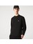 Erkek Klasik Fit Siyah Bisiklet Yaka Sweatshirt 1
