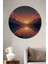 Güneşin Büyülü Yansıması Yağlı Boya Görünümlü Dekoratif Ahşap Ev/işyeri/ofis Yuvarlak Tablo 1