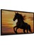 Çerçeve Görünümlü Gün Batımı Asaleti Yağlı Boya Görünümlü At Işyeri/ofis Dekoratif Ahşap Kare Tablo 3
