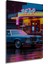 Retro Diner Rüya Otomobil Yağlı Boya Görünümlü Dekoratif Ahşap Ev/işyeri/ofis Kare Tablo 3