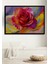 Çerçeve Görünümlü Modern Sanat Dokunuşlu Göz Alıcı Gül Yağlı Boya Görünümlü Ahşap Ofis Kare Tablo 1