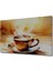 Buharlı Kahve Keyfi Sulu Boya Görünümlü Dekoratif Ahşap Ev/işyeri/ofis Kare Tablo 2