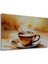 Buharlı Kahve Keyfi Sulu Boya Görünümlü Dekoratif Ahşap Ev/işyeri/ofis Kare Tablo 3