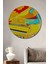 Çiçekler Arasında Sarı Piyano Pop Art Yağlı Boya Görünümlü Dekoratif Ahşap Ev/işyeri/ofis Tablo 1