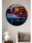 Retro Diner Rüya Otomobil Yağlı Boya Görünümlü Dekoratif Ahşap Ev/işyeri/ofis Yuvarlak Tablo 1