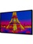 Çerçeve Görünümlü Neon Işıklar Altında Eyfel Kulesi Yağlı Boya Görünümlü Ahşap Ofis Kare Tablo 2