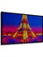 Çerçeve Görünümlü Neon Işıklar Altında Eyfel Kulesi Yağlı Boya Görünümlü Ahşap Ofis Kare Tablo 3