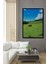 Çerçeve Görünümlü Yeşil Vadi Inek Manzarası Yağlı Boya Görünümlü Dekoratif Ahşap Ofis Kare Tablo 1