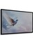 Çerçeve Görünümlü Beyaz Güvercin Bulutların Dansı Yağlı Boya Görünümlü Ahşap Ofis Kare Tablo 3