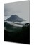 Sulu Boya Görünümlü Volkanik Dağ Manzarası Dekoratif Ahşap Ev/işyeri/ofis Kare Tablo 2