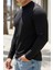 Monz Fitilli Slim Fit Likralı Yüksek Yaka Erkek Uzun Kol Tshirt 1