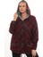 Büyük Beden Rahat Kalıp Kapüşonlu Oduncu Kadın Gömlek Hırka 2