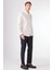 Kırık Beyaz Düz Slim Fit Uzun Kol Erkek Gömlek 2