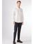 Kırık Beyaz Düz Slim Fit Uzun Kol Erkek Gömlek 4