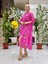 YG304005 Italyan Coton Pareo Gömlek Elbise Pembe 3