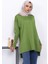 Yağ Yeşili Kol Fermuarlı Soğuk Iplik Triko Tunik 3